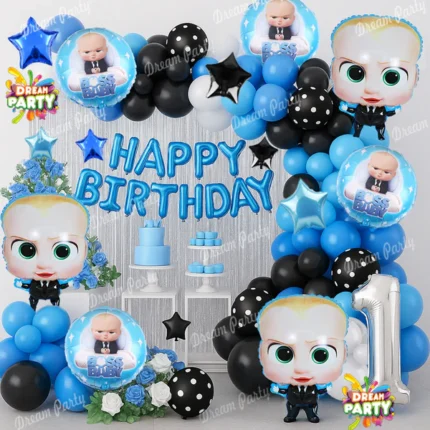 Boss Baby Theme Birthday Party Decorations Full Set of Balloons & Items