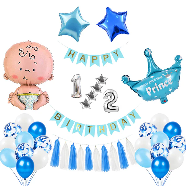 Baby Boy Half 1/2 Birthday Decoration Set Baby Boy Half 1/2 Birthday Decoration Set