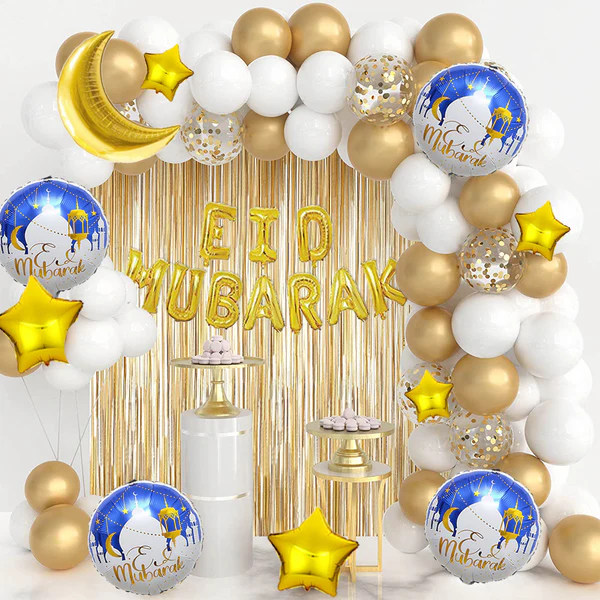 Eid Mubarak Decorations Full Set of Balloons & Items