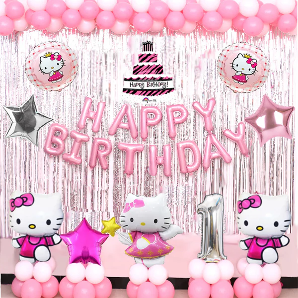 Hello Kitty Theme Birthday Party Decorations Full Set of Balloons & Items Hello Kitty Theme Birthday Party Decorations Full Set of Balloons & Items