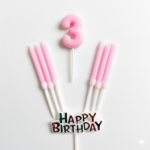 Happy Birthday Pastel Number HBD Cake Candles - Image 11
