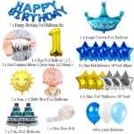 Happy Birthday Foil Balloons Decoration Set (Pink)