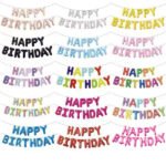 Happy Birthday Foil Balloons Banner