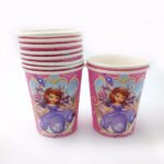 Cartoon Theme Party Disposable Paper Cup Glass For Birthday- 10 Pcs Pack - Image 6
