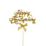 Plastic Anniversary Cake Topper - Single Color - Image 4