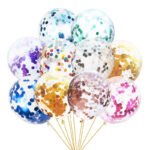 Confetti Balloons 12 Inch - Single Color 5 Pcs Pack