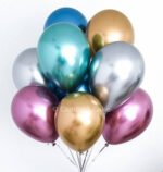 Chrome Metallic Shiny Latex Balloons 10 Inch - Single Color 10 Pcs