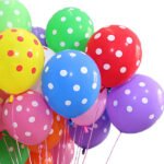Polka Dots Printed Latex Balloons 12 Inch - Single Color 15 Pcs - Image 2