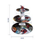 Cartoon Theme 3 Tier Round Cardboard Cup Cake Stand - Image 10