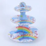 Cartoon Theme 3 Tier Round Cardboard Cup Cake Stand - Image 16